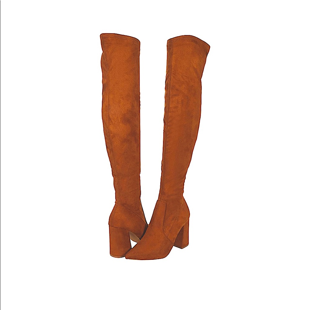 Huntley Pointed Toe Block Heel Over-The-Knee Boots